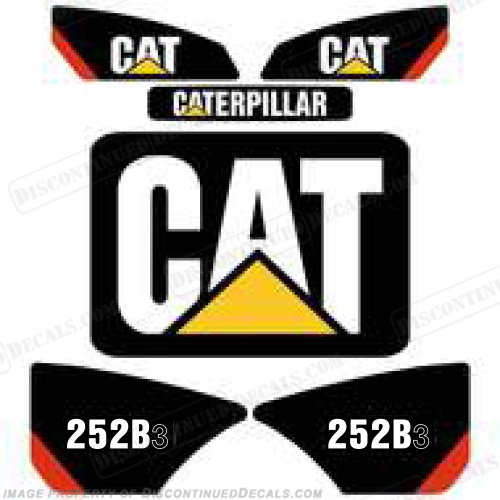 Caterpillar 252B-3 Skid Steer Decal Kit cat, 252-b3, 252 b3, INCR10Aug2021