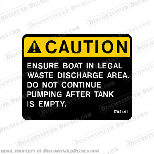 Warning /Caution Decal - "Ensure Boat In Legal..." - 1704461 warning, caution, decal, sticker, single, ensure, boat, legal, 1704461, safety, 