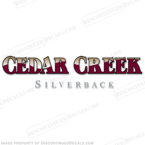 Cedar Creek Silverback RV Decals - Burgundy/Tan  INCR10Aug2021