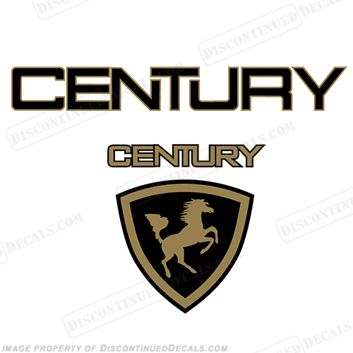 Century Boats Logo Decal Kit w/ Logo - 2 Color! INCR10Aug2021