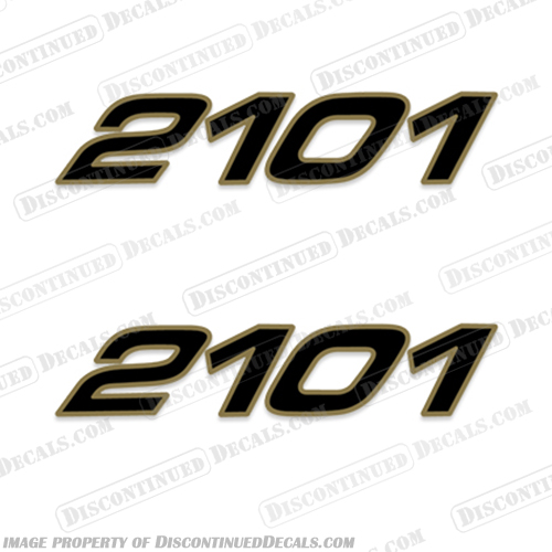 Century Boats 2101 Logo Decals (Set of 2) century, decals, 2101, boat, hull, console, stickers, logo, set, of, 2, two, gold, black,
