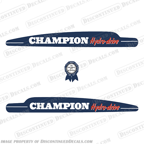 1951-1952 Champion 4l Hydrodrive Vintage Antique Outboard Engine Motor Decals  INCR10Aug2021