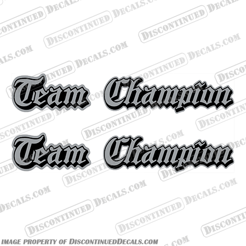 Team Champion Boat Logo Decals 1990+ 90s Style (Set of 2) 90s, champion, logo, decal, 1991, 1990, 90, 1992, 1993, 1994, 1995, 1996, Team, 