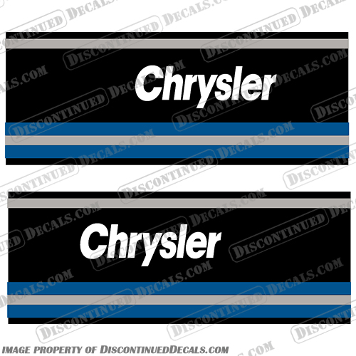 Chrysler 75hp Outboard Motor Decal Kit 1980s 1982 chrysler, decals, 75, 75hp, 75 hp, elctronic, ignition, decal, kit, set, red, 1980s, 1981, 1982, boat, outboard, engine, cover, blue