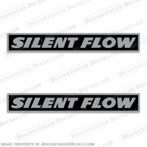 Chrysler Marine "Silent Flow" Decals (Set of 2)  outboard, engine, gas, fuel, tank, decal, sticker, replacement, new, chrystler, chrysler, marine, Silent, Flow, Silent Flow