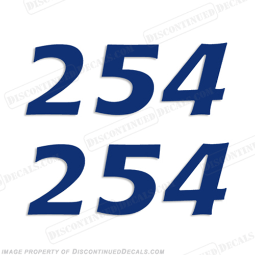 Cobia Boats "254" Decals (Set of 2) - Any Color! INCR10Aug2021