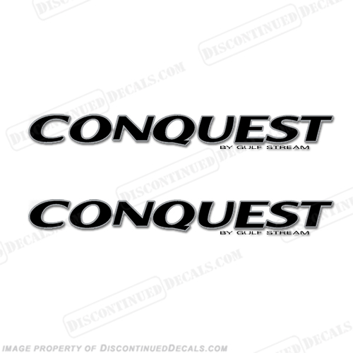 Conquest by Gulfstream RV Decals (Set of 2) - 2 Color INCR10Aug2021