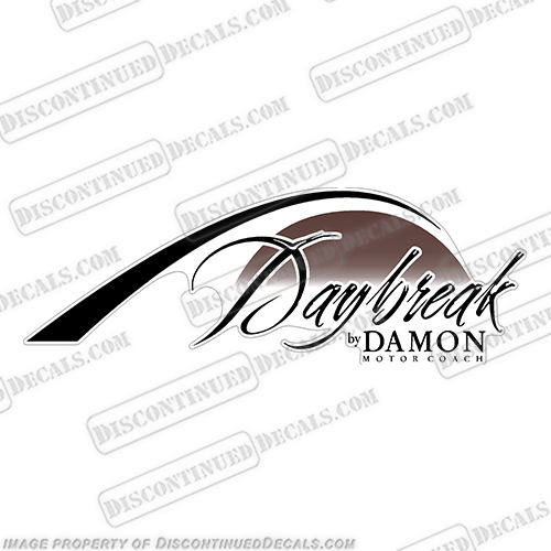 Daybreak by Damon RV Logo Decal  damon, daybreak, decals, stickers, travel, trailer, motorhome, RV, rv, camper, 5th wheel, recreational, vehicle, caravan, 