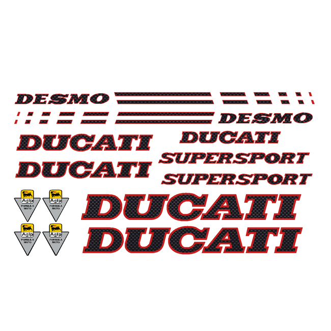 Ducati 900 Supersport Decal Kit - Carbon Fiber INCR10Aug2021