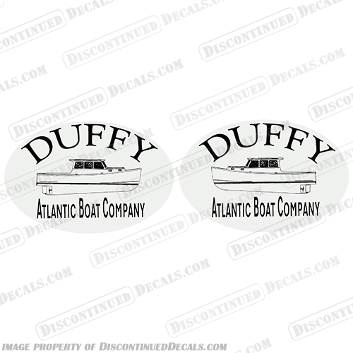 Duffy Boats Atlantic Boat Logo Decals (Set of 2) Duffy, Boat, Boats, Atlantic, Logo, Decal, Decals, Set, of, 2, two, Set of 2