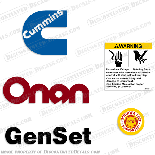 Cummins Onan GGHC Enclosure Decals cummins, genset, onan, gen, set, gghc, enclosure, decals, stickers, set, kit, generator, other, 
