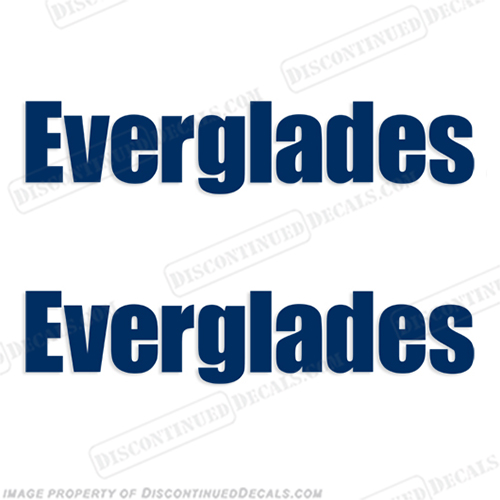 Everglades Boat Logo Decals (Set of 2) - Any Color! INCR10Aug2021