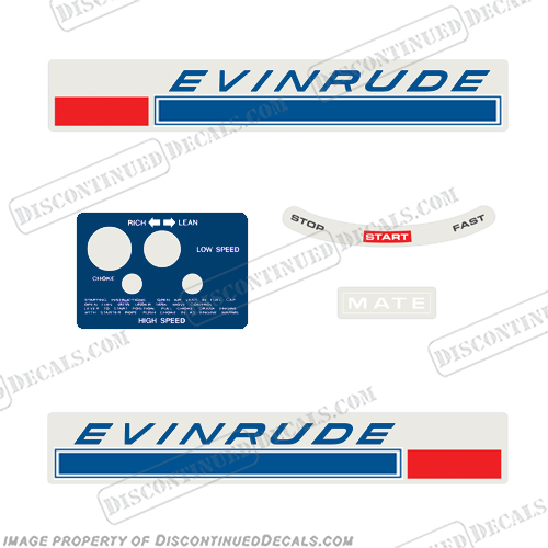 Evinrude 1968 1.5hp 1802S Decal Kit  68, 68, 68, 1.5, 15hp, 1, 5, 1 1/2, 1802, 1802s, 1802 s, INCR10Aug2021