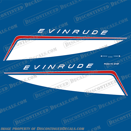 Evinrude 1966 40hp Big Twin Outboard Decal Kit evinrude 40, 40, fast, win, fleetwin, 6, fastwin, 66, 1966, 1965, 1967, 40hp, 