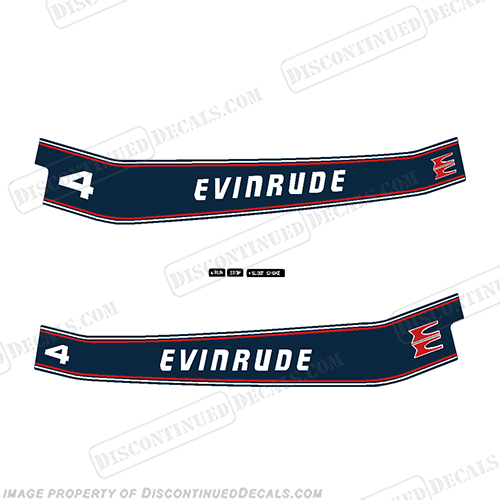 Evinrude 90s 4hp Decal Kit  INCR10Aug2021