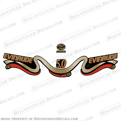 Evinrude 5hp Ficht Ram Decals 8, four, stroke, fourstroke, 4stroke, 4 stroke, 8.0, 8 hp, 5, 5hp
