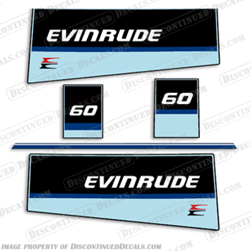 Evinrude 1984 60hp Decal Kit Evinrude, 1984, 60hp, 60, hp, Decal, Decals, Kit, Decal Kit