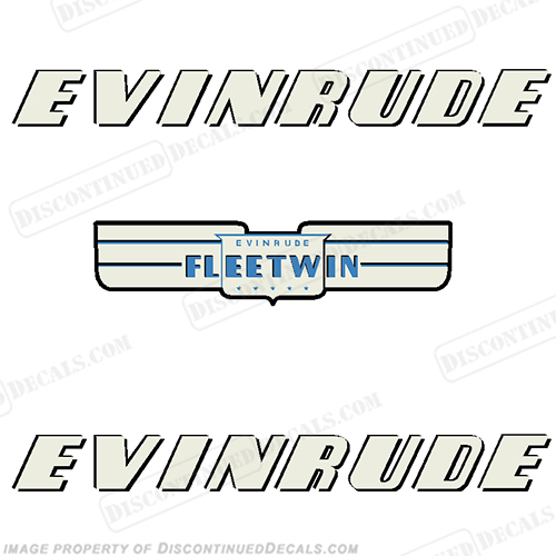 Evinrude 1952 7.5hp Fleetwin Decal Kit evinrude 7.5, 7.5, INCR10Aug2021