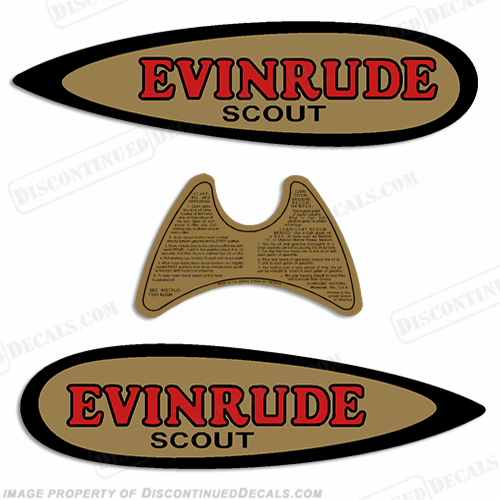Evinrude 1937-1941 .9hp Scout Decal Kit INCR10Aug2021
