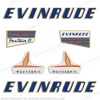 Evinrude 1955 15hp Decal Kit INCR10Aug2021