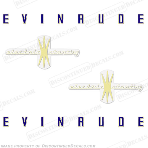 Evinrude 1958 18hp Electric Decal Kit INCR10Aug2021