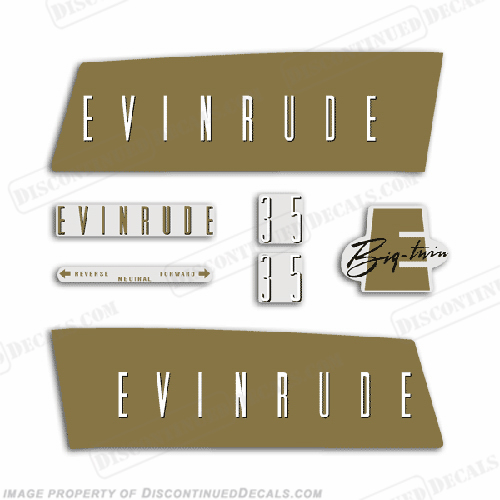 Evinrude 1959 35hp Decal Kit INCR10Aug2021