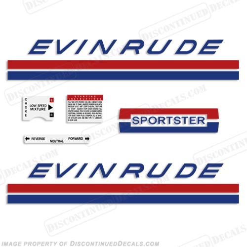 Evinrude 1969 25hp Decal Kit INCR10Aug2021