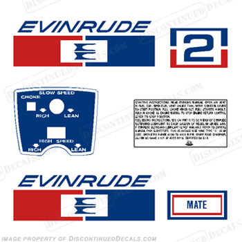 Evinrude 1971 2hp Decal Kit INCR10Aug2021