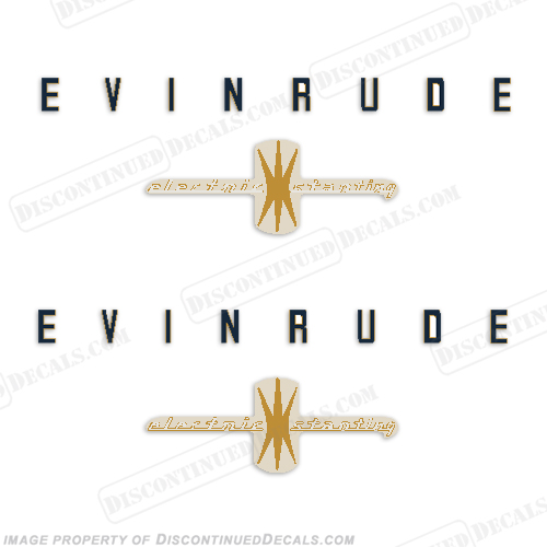 Evinrude 1958 35hp Electric Start Decal Kit INCR10Aug2021