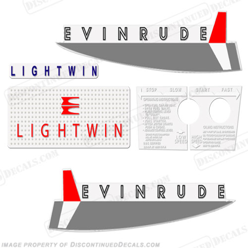 Evinrude 1962 3hp Decal Kit INCR10Aug2021