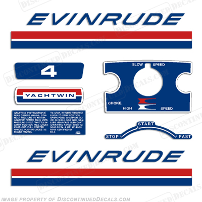 Evinrude 1969 4hp Decal Kit INCR10Aug2021