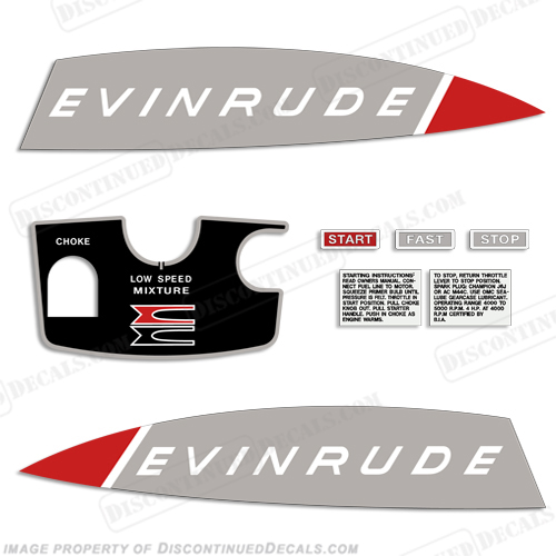 Evinrude 1965 5hp Decal Kit INCR10Aug2021