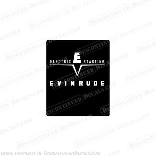 Evinrude Electric Starting Decal   evinrude, lark, 35, engine, ship, master, ship master, shiftmaster, shift master, shift-master, 62, controller, control, johnson, electric, start, starting, ignition, 