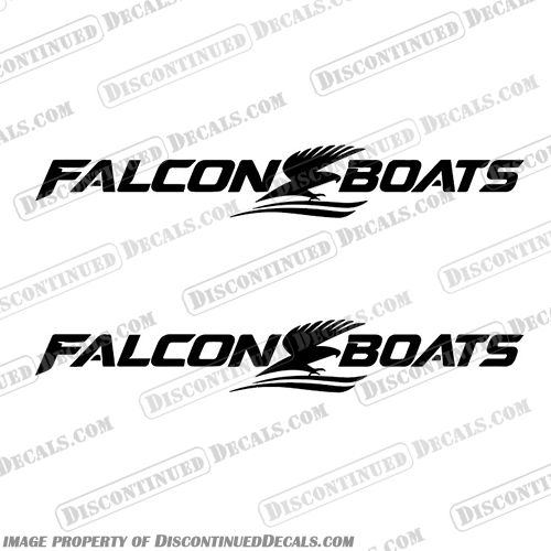 Falcon Boats Boat Decal Kit - Any 1 Color! (Set of 2) Falcon, Boat, Boats, kit, Decal, Decals, 1-Color, 1 Color, One-Color, 1, one, color, Set of 2, Set of two, set, of, 2, two