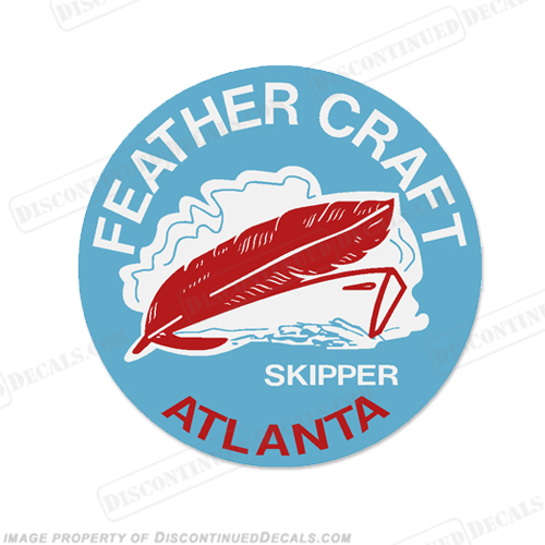 Feather Craft Boat Decal Skipper - 3.5" Round  INCR10Aug2021