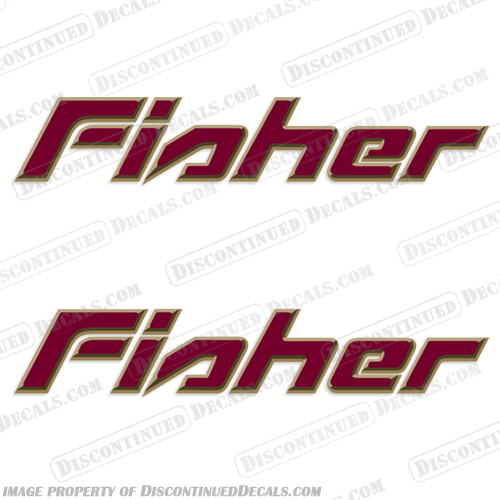 Fisher 3 Dimesional Style Boat Decals - Not Raised! fisher, 3d, 3D, 3 dimensional, style, boat, decal, decals, stickers, logos, outboard, 