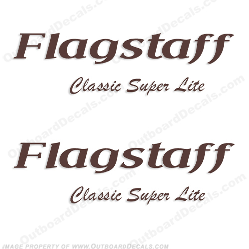 Flagstaff Classic Super Lite RV Logo Decals (Set of 2) Any Color! INCR10Aug2021