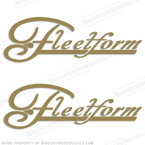 Fleetform Boats Logo Decals (Set of 2) - Any Color! INCR10Aug2021