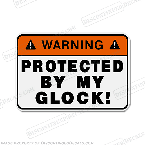 Funny Label Decal - Protected by... INCR10Aug2021