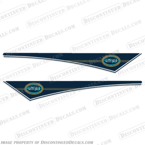 Grady White Journey 258 Side Pennant Decals for newer model 208 2000 and up models  grady, white, gradywhite, pennant, pennent, 258, journey, 2000, 2001, 2002, 2003, 2004, 2005, 2006, 2007, 2008, 2009, 2010, 2011, 2013, 2014, 2015, 2016, capacity, regulation, plate, decal, sticker, hp, outboard motor, tiller, engine, decal, sticker, kit, set, INCR10Aug2021