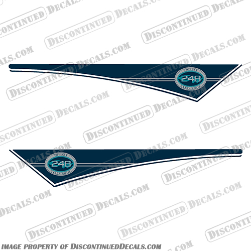 Grady White Voyager 248 Pendant Decals for 2000 and up boats (1998 and earlier models are available in a separate listing) grady, white, voyager, 248, gradywhite, 