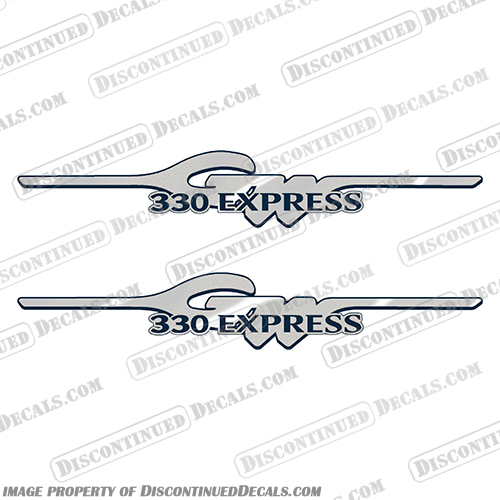 Grady White 330 Express Logo Decals Flat Metallic Silver Version Grady, white, 330, express, logo, decal, decals, flat, metallic, silver, flake, version,