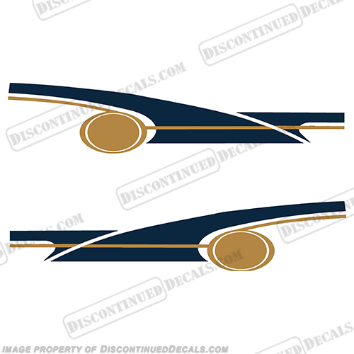 Grady White Style Stripes - Dark/Navy Blue boat, decals, grady, white, style, side, stripe, sections, 306, bimini, 2006, stickers, Fisherman, Stripes, Dark, Navy, Blue, Navy Blue, Dark Navy Blue, Gold