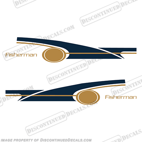 Grady White Fisherman Style Stripes - Dark/Navy Blue boat, decals, grady, white, style, side, stripe, sections, 306, bimini, 2006, stickers, Fisherman, Stripes, Dark, Navy, Blue, Navy Blue, Dark Navy Blue, Gold