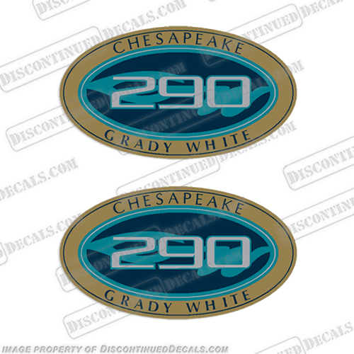 GRADY WHITE OEM 273 CHASE OVAL NAME DECAL **SMALL**