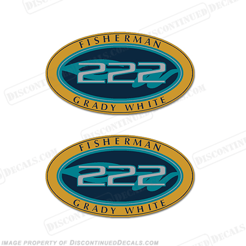 Grady White Fisherman 222 Logo Decals (Set of 2) INCR10Aug2021