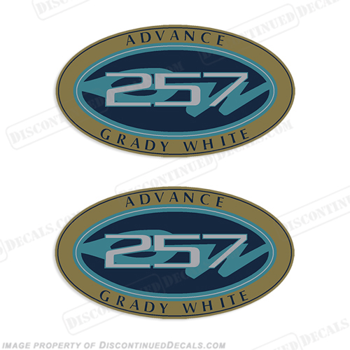 GRADY WHITE OEM 273 CHASE OVAL NAME DECAL **SMALL**