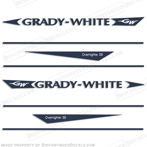 Grady White Overnighter 20 Decal Kit over nighter, INCR10Aug2021