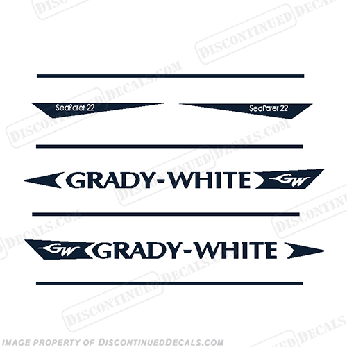 Grady White Seafarer 22 Decal Kit   Gradywhite, 22, 22, twenty two, Sea, Farer, INCR10Aug2021