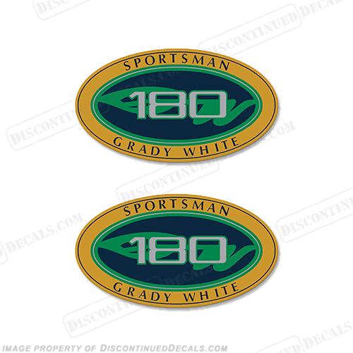 Grady White Sportsman 180 Logo Decals (Set of 2) INCR10Aug2021